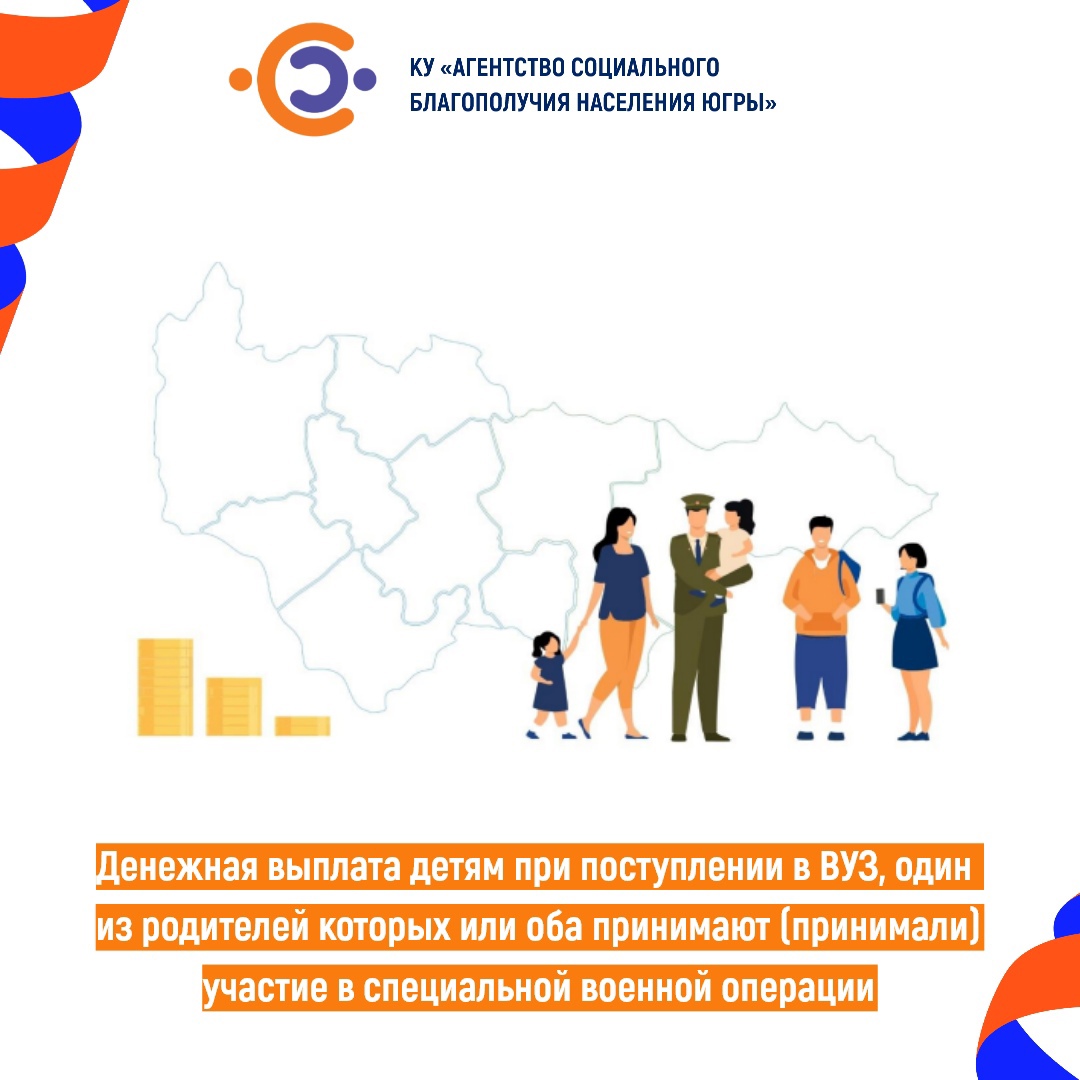 Денежная выплата детям при поступлении в ВУЗ, один из родителей которых или оба принимают (принимали) участие в специальной военной операции